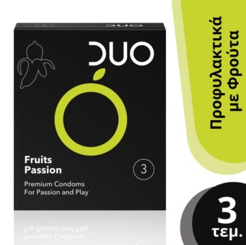 Prezervativë Duo Fruits Passion 3 copë