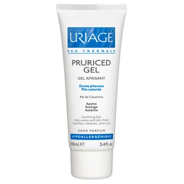 Uriage Pruriced Gel, Успокаивающий гель, подходящий для волосистых участков и складок кожи, 100 мл