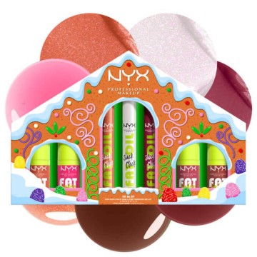 Nyx Professional Fat Oil Kit with Shiny Sheer Lip Balm, 3x2g & Lip ...