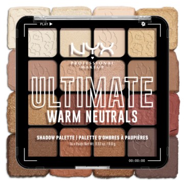 Nyx Professional Makeup Ultimate Палетка теней для век Теплые нейтральные оттенки 16x0.8 г