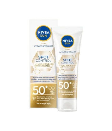 Nivea Sun Spot Uv Crème Visage Contrôle Lumineux630 Spf50+, 40 ml