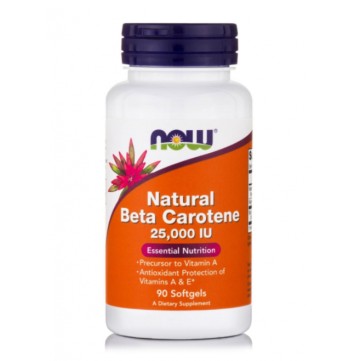 Now Foods Natyral Beta Carotene 25.000iu 90 Softgels