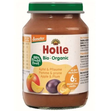 Holle Organic Φρουτόκρεμα με Μήλο και Δαμάσκηνο από 6 Μηνών 190g Holle Organic Φρουτόκρεμα με Μήλο και Δαμάσκηνο από 6 Μηνών 190g