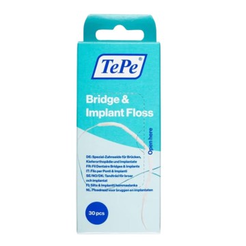 TePe Bridge & Implant Floss, 30 τεμάχια TePe Bridge & Implant Floss, 30 τεμάχια