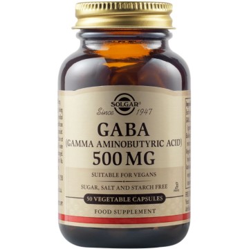 Solgar GABA 500Mg, 50 Vegetable Caps