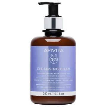 Apivita Cleansing Foam Face-Eyes, Αφρός Καθαρισμού, με Ελιά, Λεβάντ...