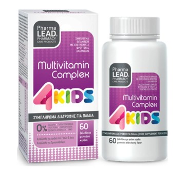 PharmaLead 4Kids مجمع الفيتامينات الكرز 60 علكة قابلة للمضغ