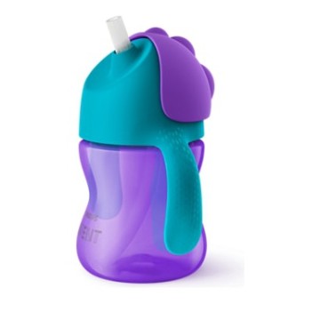 Avent Bendy Straw Cup 9m+ Κύπελλο με Καλαμάκι Μωβ-Πράσινο 200ml Avent Bendy Straw Cup 9m+ Κύπελλο με Καλαμάκι Μωβ-Πράσινο 200ml