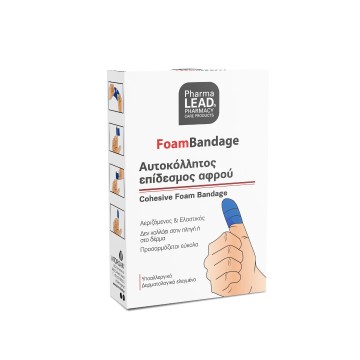 Pharmalead Αυτοκόλλητος Επίδεσμος Αφρού Μπλε 6cm x 1m, 1τμχ Pharmalead Αυτοκόλλητος Επίδεσμος Αφρού Μπλε 6cm x 1m, 1τμχ