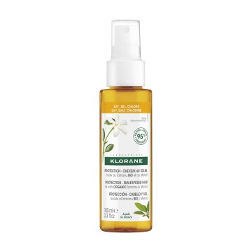 Klorane Protection Sun-Exposed Hair Oil with Organic Tamanu and Mon...