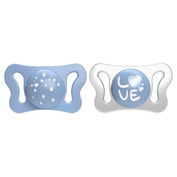 Chicco Πιπίλα Σιλικόνης  PhysioForma Micrò Σιέλ 0-2m, 2 τεμάχια