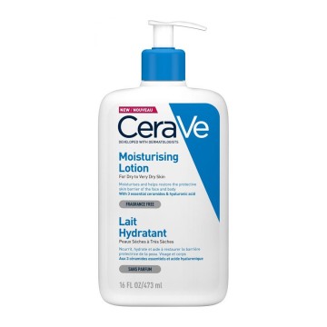 CeraVe Lotion Hydratante Visage et Corps Emulsion Hydratante aux Céramides et Acide Hyaluronique 473 ml