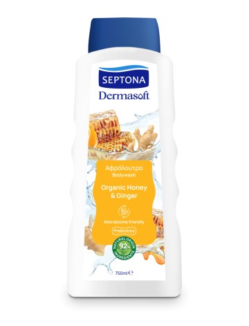 Septona Dermasoft Organic Honey & Ginger Bodywash 750ml Septona Dermasoft Organic Honey & Ginger Bodywash 750ml