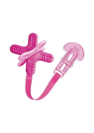 Mam Bite & Relax Στάδιο 2 & Clip Πολυκρίκος οδοντοφυΐας Ροζ 4m+, 1 τμχ