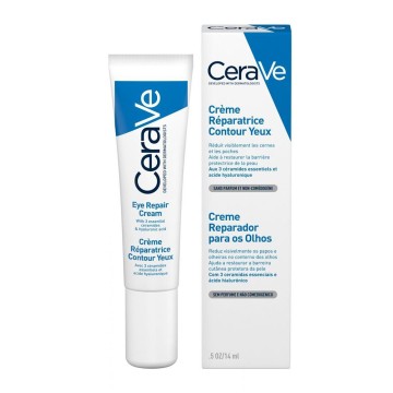 CeraVe Eye Repair Cream, крем для глаз от темных кругов и мешков с гиалуроновой кислотой, керамидами и ниацинамидом 14 мл