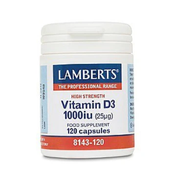 LAMBERTS VITAMINA D3 1000UI/25μg, 120 cápsulas