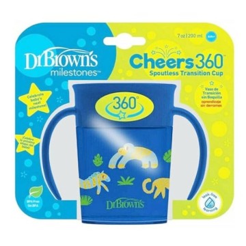 Dr. Browns Παιδικό Πλαστικό Ποτηράκι Cheers 360° Μπλε 6m+ 200ml