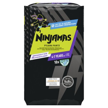 Pampers Ninjamas Boy Pajama Pants Подгузники Брюки для 17-30 кг 4-7 лет 10 шт.