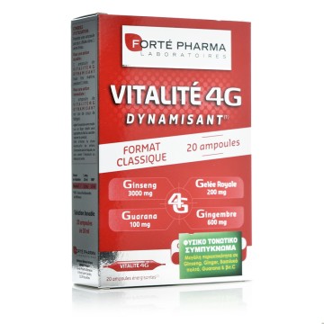 Forte Pharma Energy Vitality 4G, Complexe Tonique d'Origine Végétale, 20amp