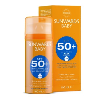 Synchroline Sunwards Baby SPF50+ Crème Solaire Enfant Visage/Corps 100 ml