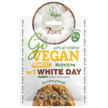 7 Days Go Vegan Sheet Mask White Day 25gr 7 Days Go Vegan Sheet Mask White Day 25gr