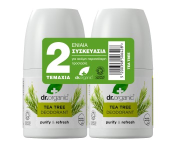Dr.Organic Tea Tree Deodorant, 2x50ml Dr.Organic Tea Tree Deodorant, 2x50ml