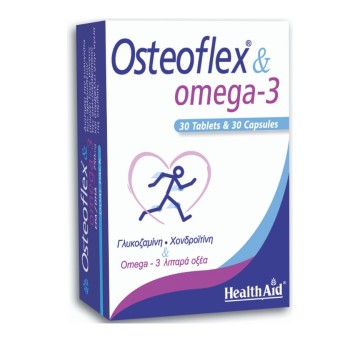 هيلث ايد Health Aid Osteoflex & Omega 3 ، 30 قرصًا و 30 كبسولة 750 مجم