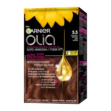 Garnier Olia Βαφή Μαλλιών 5.5 Ακαζού Μαόνι Χωρίς Αμμωνία 60g Garnier Olia Βαφή Μαλλιών 5.5 Ακαζού Μαόνι Χωρίς Αμμωνία 60g