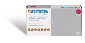 Alfashield Γάντια Latex Ελαφρώς Πουδραρισμένα μη Αποστειρωμένα No M... Alfashield Γάντια Latex Ελαφρώς Πουδραρισμένα μη Αποστειρωμένα No M...