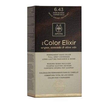 Apivita My Color Elixir 6.43 Teinture pour cheveux Blond Foncé Cuivre Miel