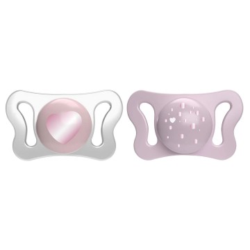 Chicco Πιπίλα Σιλικόνης PhysioForma Ροζ 0-2m, 2 τεμάχια