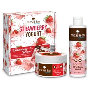 Messinian Spa Promo Strawberry Yogurt Shower Gel, 250ml & Sugar Bod...