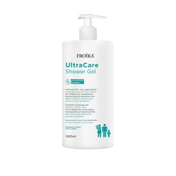 Froika UltraCare Duschgel Gesicht und Körper für normale bis fettige Haut, 1000 ml