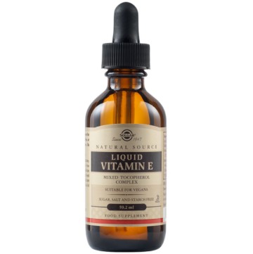 Solgar Natural Liquid Vitamin E Complex 20000IU Cicatrices, Prévention des vergetures, Végétariens stricts 59.2 ml