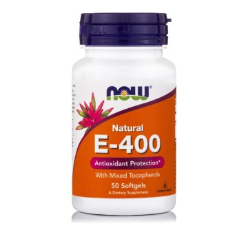 Now Foods Vitamine E-400 ui, tocophérols mixtes 50 gélules