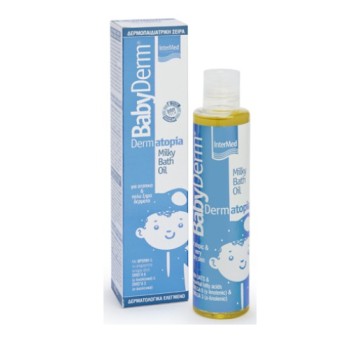 Intermed Babyderm Dermatopia Milky Bath Oil Huile de Bain Lactée Peaux Atopiques & Très Sèches 200 ml