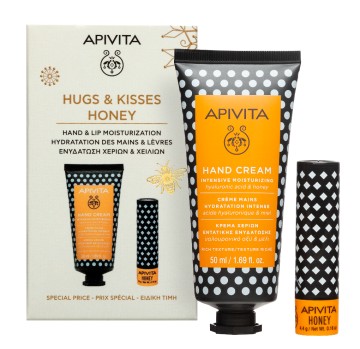 Apivita Promo Hugs & Kisses Honey with hand Cream, 50ml & Lip Balm,...