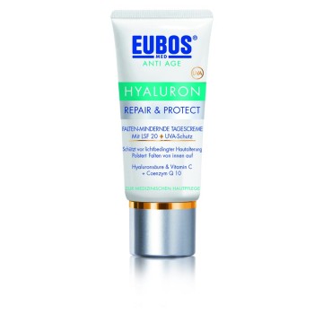 Eubos Hyaluron Crema Giorno Riducente Rughe Repair & Protect SPF 20, Crema Giorno Antirughe 50ml