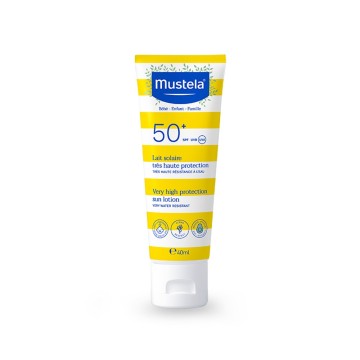 Солнцезащитный лосьон для тела и лица Mustela с очень высокой степенью защиты SPF50+ 40 мл