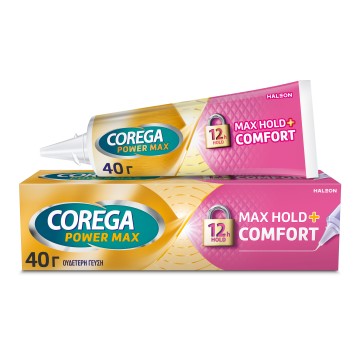 Corega Power Max Hold & Comfort, Στερεωτική Κρέμα Τεχνητής Οδοντοστ... Corega Power Max Hold & Comfort, Στερεωτική Κρέμα Τεχνητής Οδοντοστ...