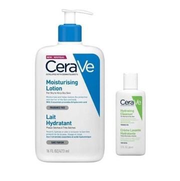 CeraVe Moisturizing Lotion 473ml & Hydrating Cleanser 20ml Gift