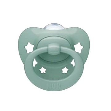 Nuk Signature Silicone Pacifier Green with Stars for 0-6m with Case 1pc