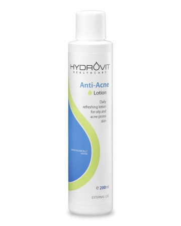Hydrovit Anti-Acne Lotion, Lotion nettoyante pour peaux grasses avec acné, 200 ml