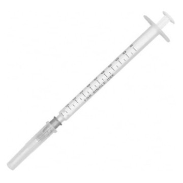Alfashield Luer Slip 1ml Syringe with Needle 27g x 1/2 1pc
