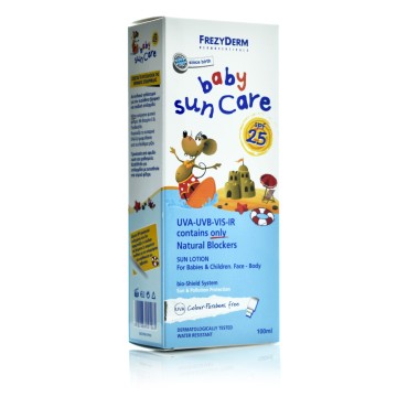Frezyderm Baby Sun Care SPF25, Солнцезащитный лосьон для младенцев и детей для лица и тела 100 мл