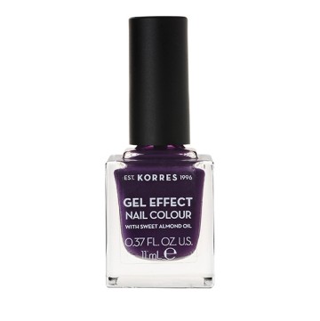 Краска для ногтей Korres Gel Effect с маслом сладкого миндаля №75 Фиолетовый сад 11мл