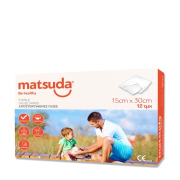 Matsuda Αποστειρωμένη Γάζα 15x30cm 12τμχ Matsuda Αποστειρωμένη Γάζα 15x30cm 12τμχ