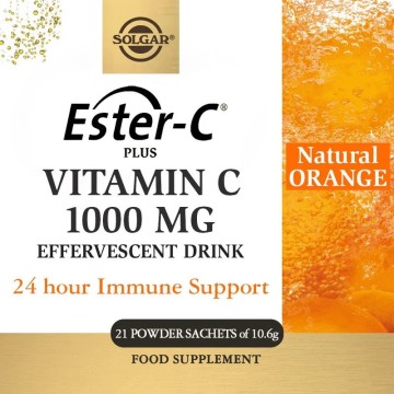 Solgar Ester-C Plus Vitamin C Πορτοκάλι 1000mg 21 φακελίσκοι