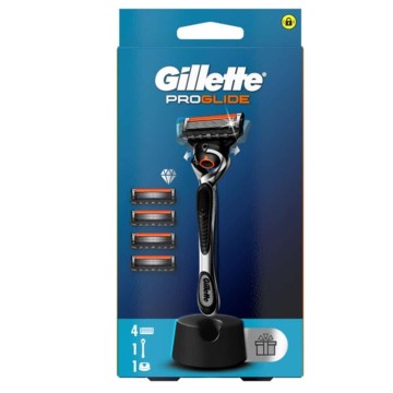 Gillette ProGlide Ξυριστική Μηχανή με Βάση και 4 Ανταλλακτικές Κεφαλές