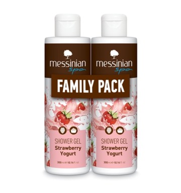 Messinian Spa Promo Shower Gel Strawberry Yoghurt, 2x300ml Messinian Spa Promo Shower Gel Strawberry Yoghurt, 2x300ml